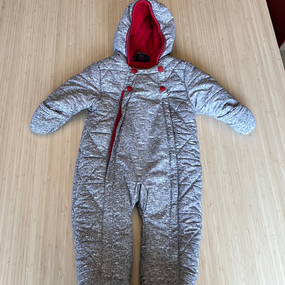 9-12 months snow suit grey